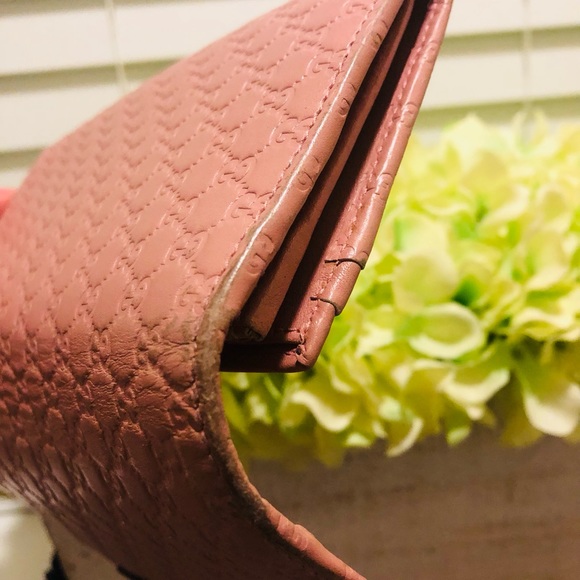 Gucci Soft Pink Microguccissima Continental Leather Long Wallet - Picture 5 of 5